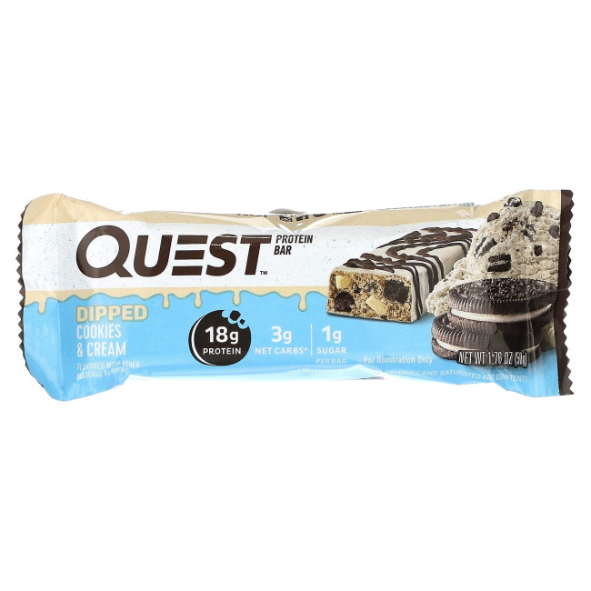 Quest Nutrition, Протеиновый батончик, печенье со сливками, 12 батончиков, 50 г (1,76 унции)