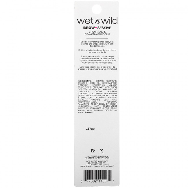 Wet n Wild, Карандаш для бровей, коричневый, 0,7 г (0,02 унции)