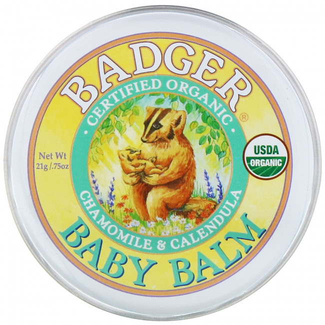 Badger Company, Детский бальзам, ромашка и календула, 21 г (0.75 унции) Badger Company, Детский бальзам, ромашка и календула, 21 г (0.75 унции)