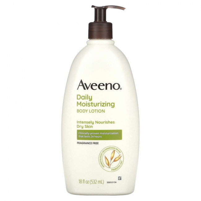 Aveeno, увлажняющий лосьон для ежедневного применения, без отдушки, 532 мл (18 жидк. унций)