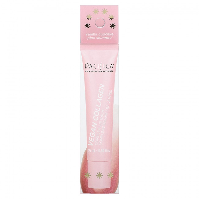Pacifica, Vegan Collagen, комплексный бальзам для губ, с ванильным кексом и розовым отливом, 15 мл (0,5 жидк. Унции) Pacifica, Vegan Collagen, комплексный бальзам для губ, с ванильным кексом и розовым отливом, 15 мл (0,5 жидк. Унции)