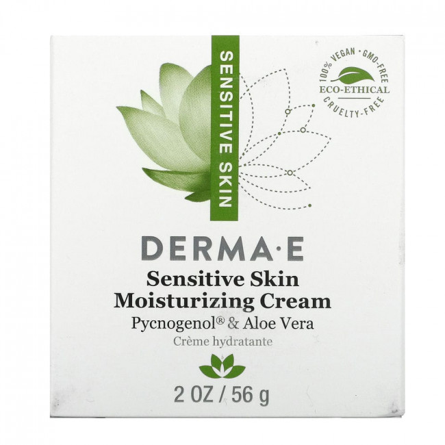 Derma E, Успокаивающий увлажняющий крем, 2 унции (56 г) Derma E, Успокаивающий увлажняющий крем, 2 унции (56 г)