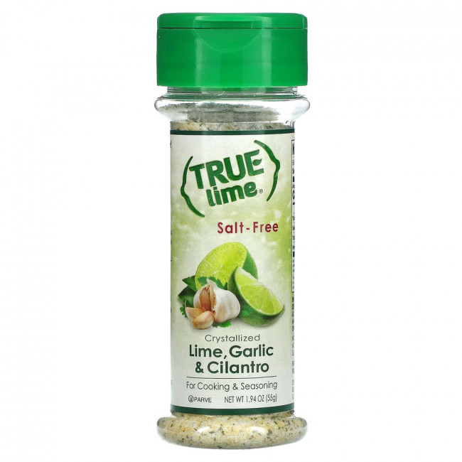 True Citrus, True Lime, кристаллизованный лайм с чесноком и кориандром, без соли, 55 г (1,94 унции)