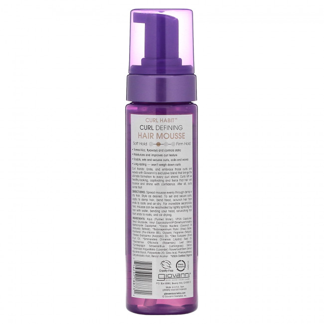 Giovanni, Curl Habit, мусс для всех типов локонов, 207 мл (7 жидк. Унций) Giovanni, Curl Habit, мусс для всех типов локонов, 207 мл (7 жидк. Унций)