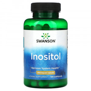 Swanson, Инозитол, 650 мг, 100 капсул Swanson, Инозитол, 650 мг, 100 капсул