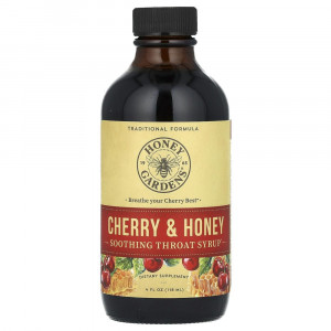 Honey Gardens, Soothing Throat Syrup, Cherry & Honey, 4 fl oz (118 ml)
