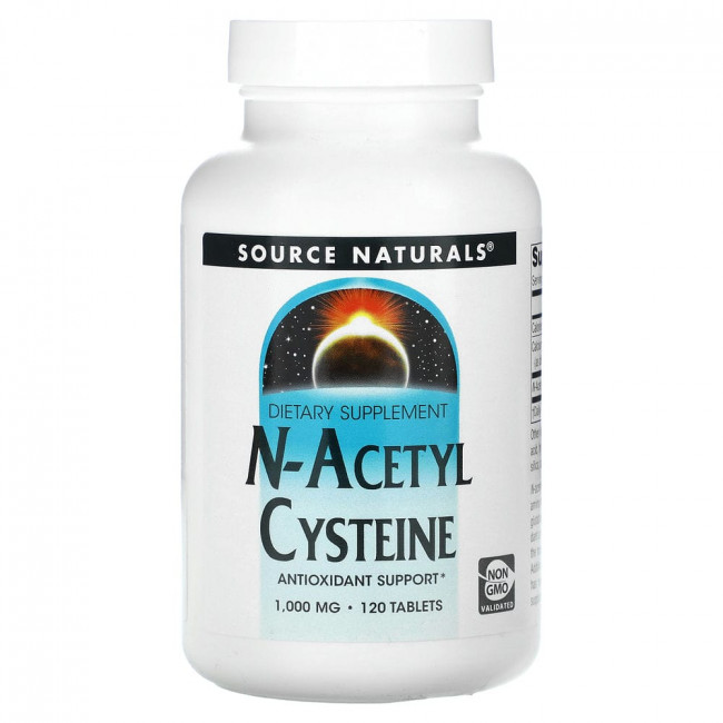 Source Naturals, N-ацетилцистеин, 1000 мг, 120 таблеток Source Naturals, N-ацетилцистеин, 1000 мг, 120 таблеток