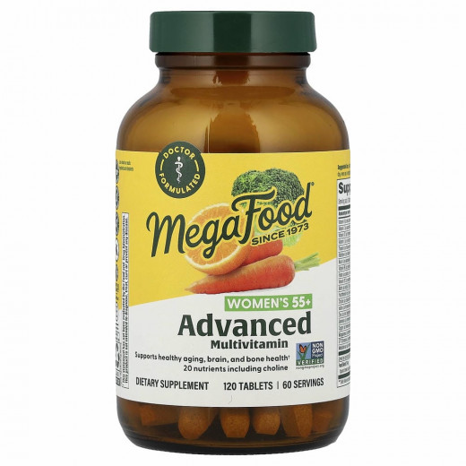 MegaFood, Multi for Women 55+, комплекс витаминов и микроэлементов для женщин старше 55 лет, 120 таблеток &mdash; 