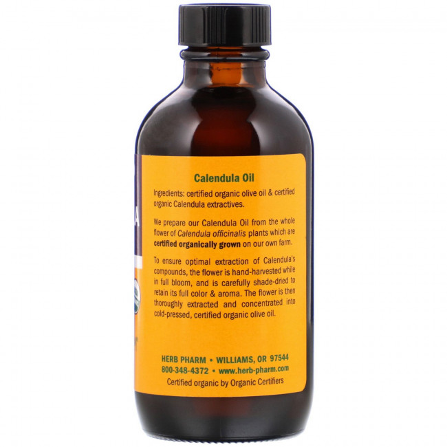 Herb Pharm, Органическое масло календулы, 4 жидких унции (120 мл) Herb Pharm, Органическое масло календулы, 4 жидких унции (120 мл)