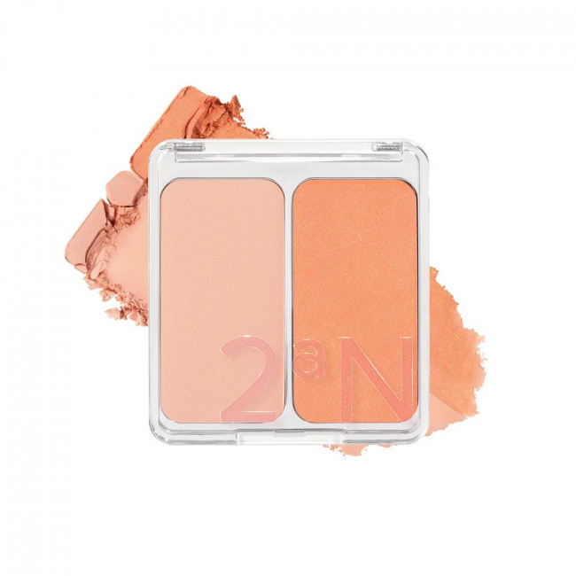 2aN, Dual Cheek, 12 Orange Flare, 7,4 г 2aN, Dual Cheek, 12 Orange Flare, 7,4 г