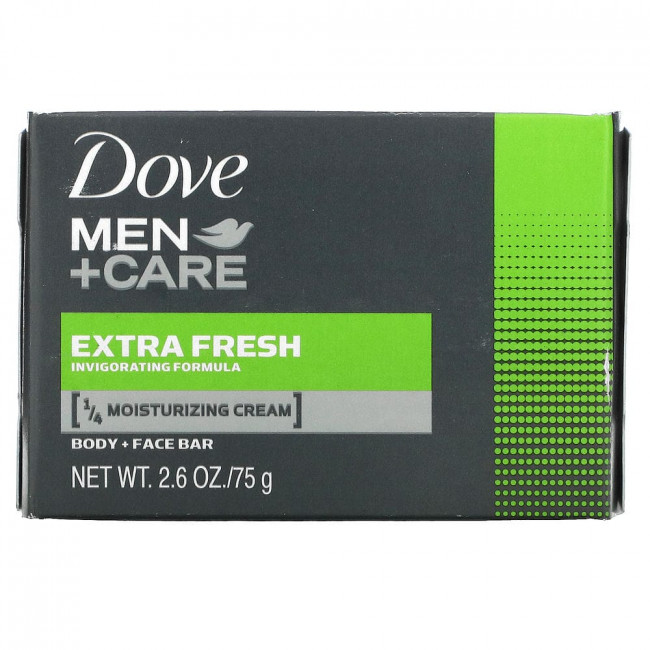 Dove, Men + Care, мыло для тела и лица, свежесть, 75 г (2,6 унции) Dove, Men + Care, мыло для тела и лица, свежесть, 75 г (2,6 унции)