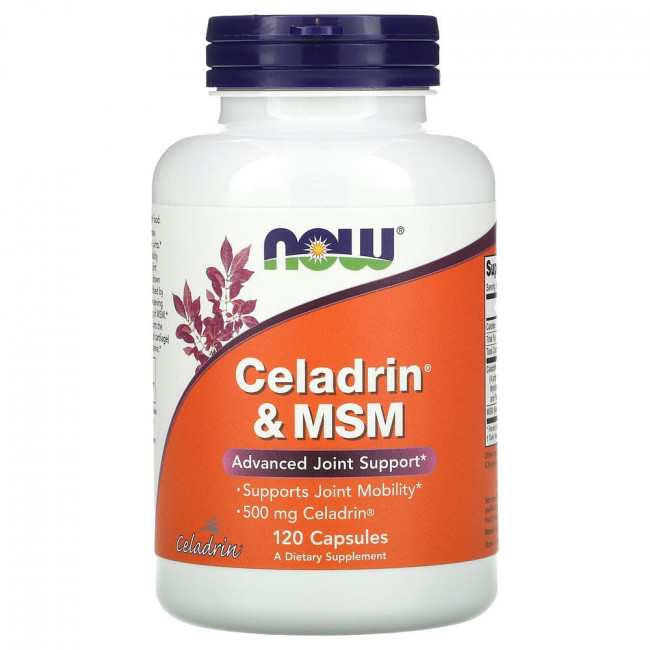 NOW Foods, Celadrin и МСМ (метилсульфонилметан), 120 капсул NOW Foods, Celadrin и МСМ (метилсульфонилметан), 120 капсул