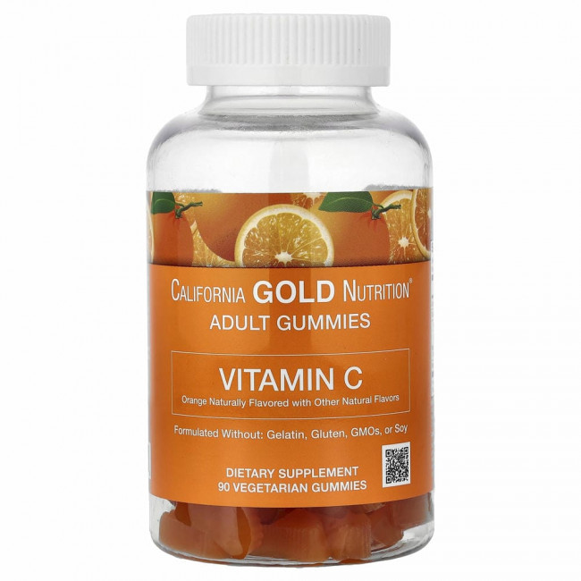 California Gold Nutrition, жевательные таблетки с витамином C, натуральный апельсиновый вкус, без желатина, 90 жевательных таблеток California Gold Nutrition, жевательные таблетки с витамином C, натуральный апельсиновый вкус, без желатина, 90 жевательных таблеток