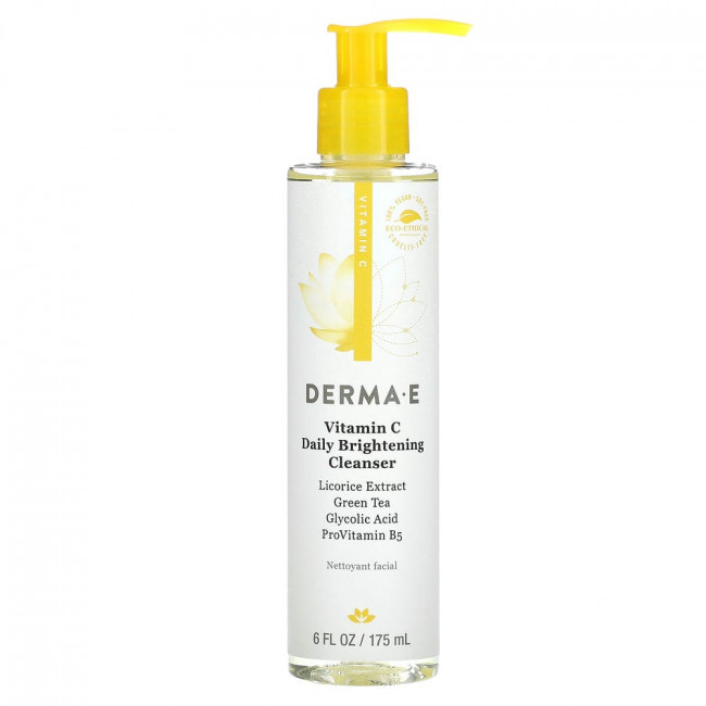 Derma E, Очищающее осветляющее средство с витамином C для ежедневного применения, 175 мл (6 жидк. унций) Derma E, Очищающее осветляющее средство с витамином C для ежедневного применения, 175 мл (6 жидк. унций)