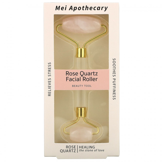 Mei Apothecary, роликовый массажер для лица из розового кварца, 1 шт. Mei Apothecary, роликовый массажер для лица из розового кварца, 1 шт.
