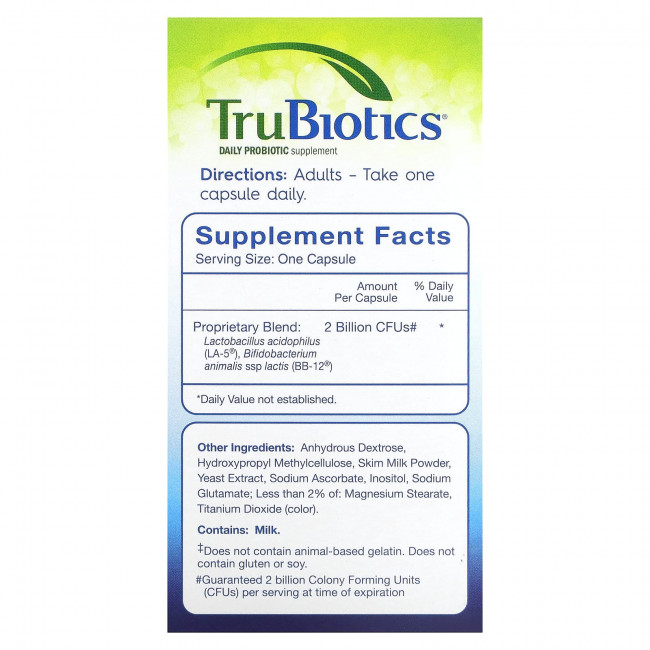 TruBiotics, Здоровье пищеварительной и иммунной систем, 60 вегетарианских капсул TruBiotics, Здоровье пищеварительной и иммунной систем, 60 вегетарианских капсул