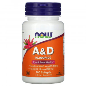 NOW Foods, A&D, 100 мягких таблеток NOW Foods, A&D, 100 мягких таблеток