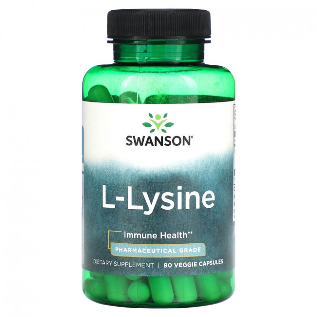 Swanson, L-лизин`` 90 растительных капсул Swanson, L-лизин`` 90 растительных капсул