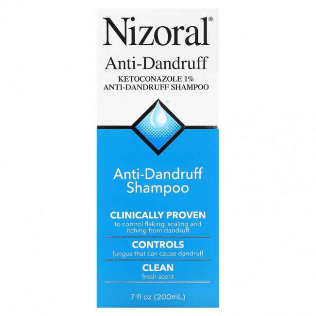 Nizoral, Шампунь против перхоти, Clean Fresh, 200 мл (7 жидк. Унций)