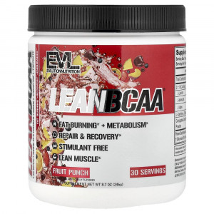 EVLution Nutrition, Lean BCAA®, Фруктовый пунш, 8,7 унций (246 г)