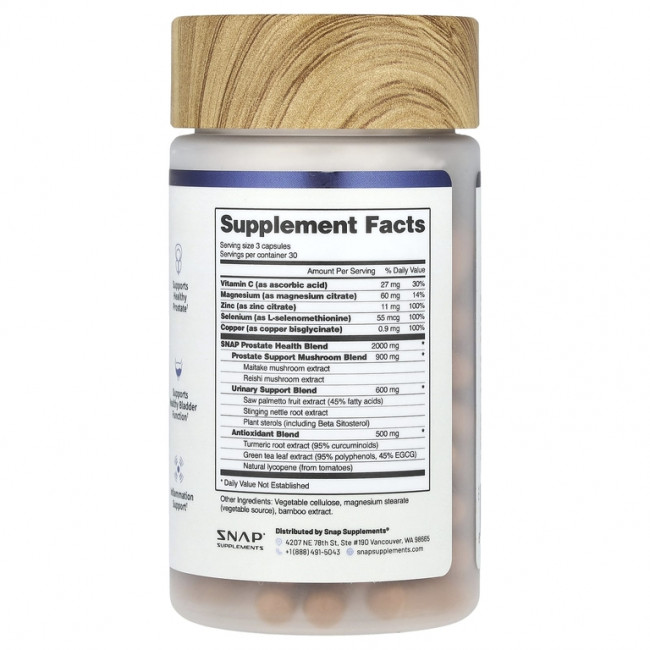 Snap Supplements, Здоровье простаты`` 90 капсул Snap Supplements, Здоровье простаты`` 90 капсул