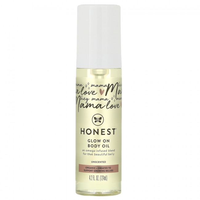 The Honest Company, Glow On Body Oil, без запаха, 124 мл (4,2 жидк. Унции)