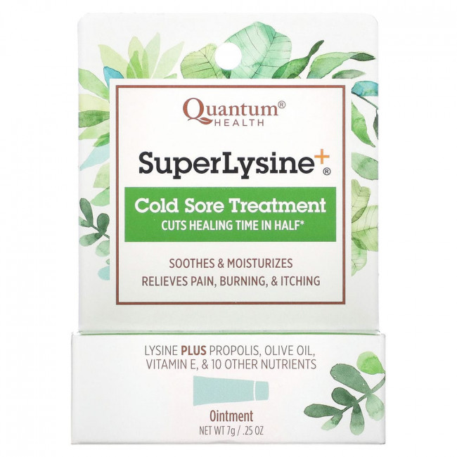 Quantum Health, Super Lysine+, средство при герпесе, 0,25 унции (7 г) Quantum Health, Super Lysine+, средство при герпесе, 0,25 унции (7 г)