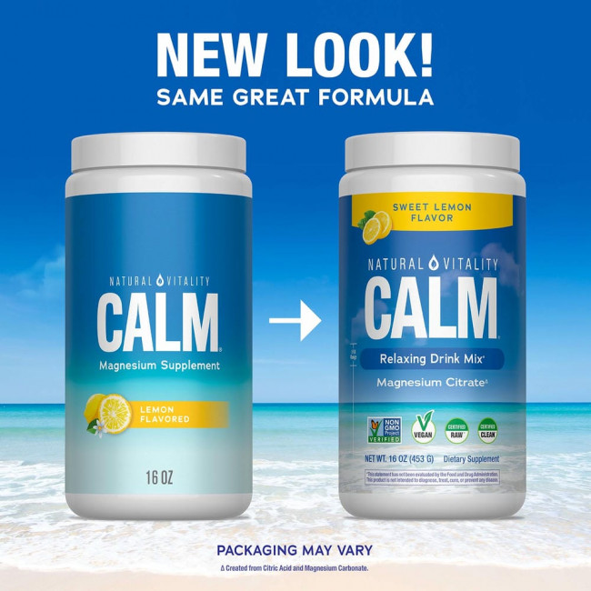 Natural Vitality, CALM, смесь для приготовления антистресс-напитка, сладкий лимон, 453 г (16 унций)