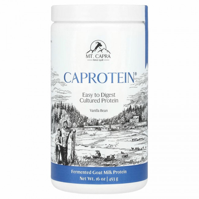 Mt. Capra, Caprotein, высококачественный протеин из козьего молока, ваниль, 1 ф. (453 г)