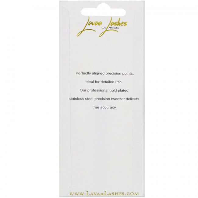 Lavaa Lashes, Тонкие щипчики, золотистые, 1 шт.