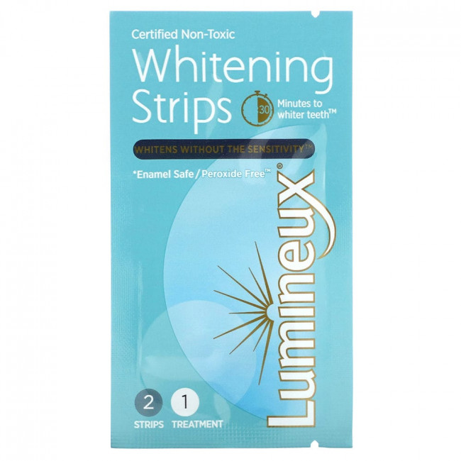 Lumineux Oral Essentials, Сертифицированные нетоксичные отбеливающие полоски, 28 полосок