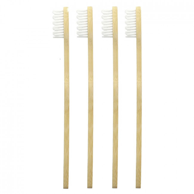 Plus Ultra, Bamboo Toothbrushes, Adult, Soft, 4 Pack