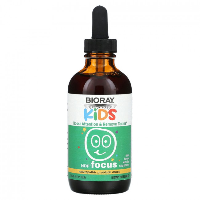 Bioray, Kids, NDF Focus, с цитрусовым вкусом, 120 мл (4 жидк. унции) Bioray, Kids, NDF Focus, с цитрусовым вкусом, 120 мл (4 жидк. унции)
