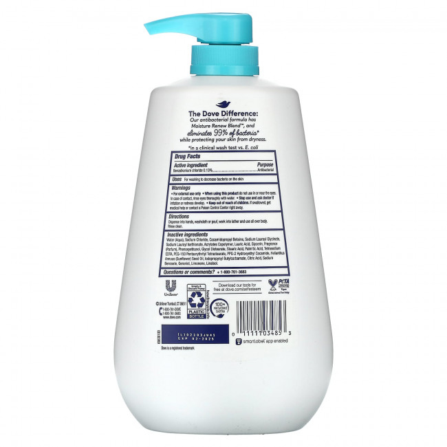 Dove, Care & Protect, антибактериальный гель для душа, 905 мл (30,6 жидк. Унции) Dove, Care & Protect, антибактериальный гель для душа, 905 мл (30,6 жидк. Унции)