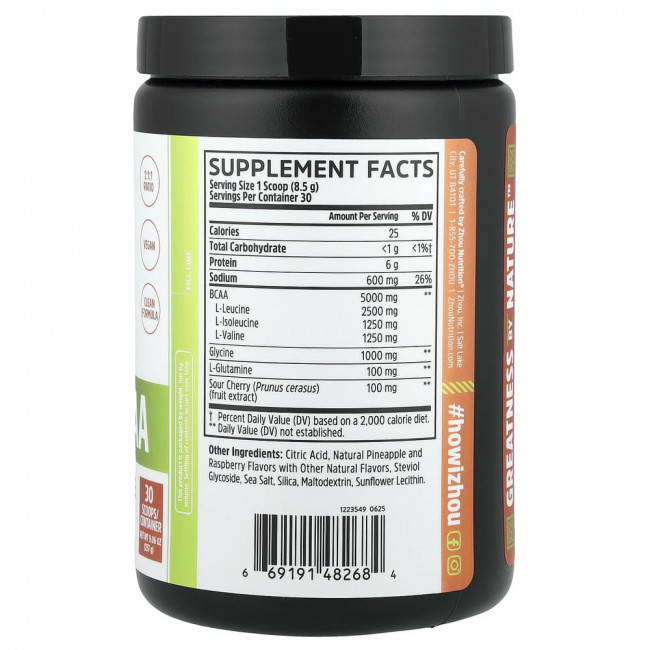 Zhou Nutrition, Muscle BCAA, Tropical Punch, 9.06 oz (257 g)