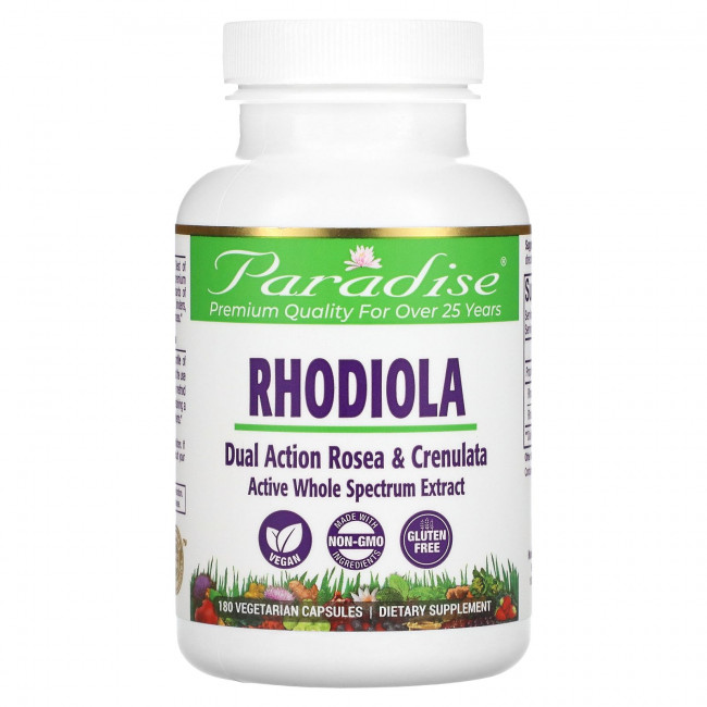 Paradise Herbs, Rhodiola , 180 Vegetarian Capsules Paradise Herbs, Rhodiola , 180 Vegetarian Capsules