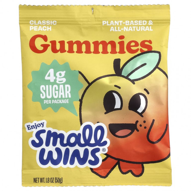 Enjoy Small Wins, жевательные таблетки, со вкусом классического персика, 50 г (1,8 унции)