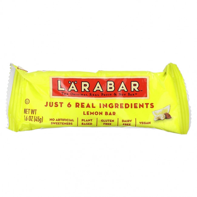 Larabar, The Original Real Fruit & Nut Bar, лимон, 6 батончиков, по 45 г (1,6 унции) Larabar, The Original Real Fruit & Nut Bar, лимон, 6 батончиков, по 45 г (1,6 унции)