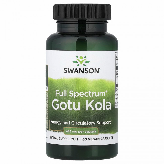 Swanson, Full Spectrum Gotu Kola, 435 мг, 60 капсул