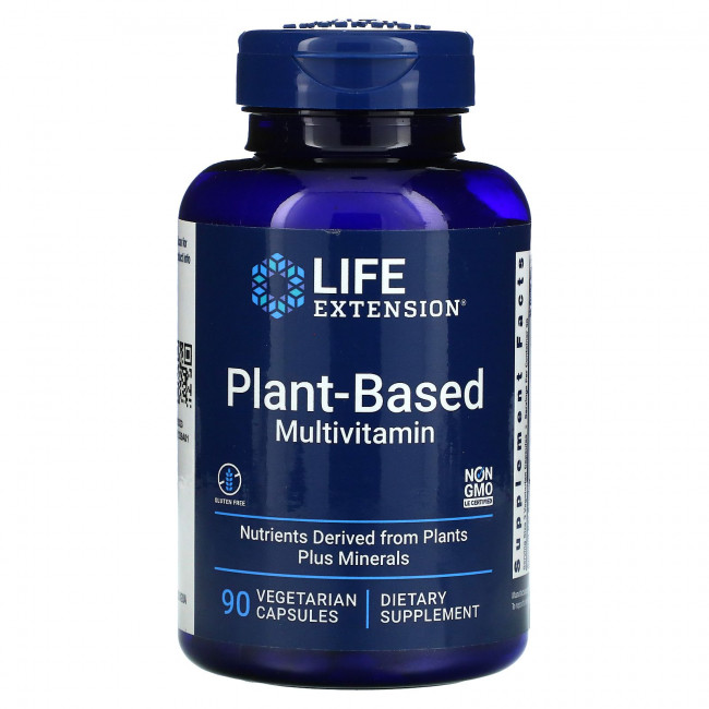 Life Extension, растительные мультивитамины, 90 вегетарианских капсул Life Extension, растительные мультивитамины, 90 вегетарианских капсул