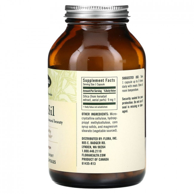 Flora, FloraSil, 180 вегетарианских капсул Flora, FloraSil, 180 вегетарианских капсул