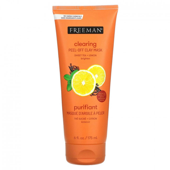 Freeman Beauty, Feeling Beautiful, очищающая отшелушивающая маска из глины, сладкий чай + лимон, 175 мл (6 жидк. унций) Freeman Beauty, Feeling Beautiful, очищающая отшелушивающая маска из глины, сладкий чай + лимон, 175 мл (6 жидк. унций)