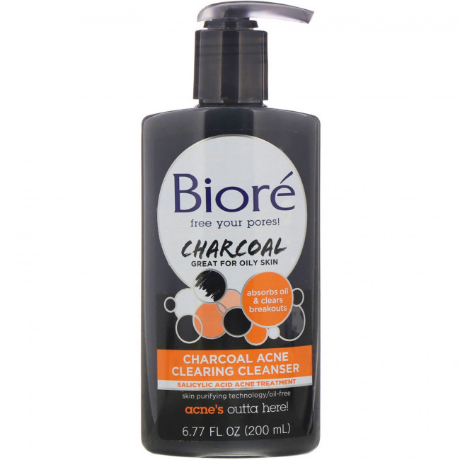 Biore, Очищающее средство для борьбы с акне с углем, 200 мл Biore, Очищающее средство для борьбы с акне с углем, 200 мл