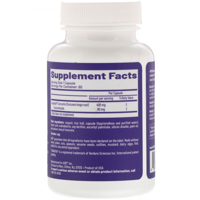 Advanced Orthomolecular Research AOR, CurcuViva, 60 вегетарианских капсул Advanced Orthomolecular Research AOR, CurcuViva, 60 вегетарианских капсул