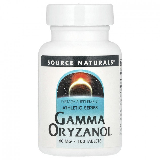 Source Naturals, Athletic Series, гамма-оризанол, 60 мг, 100 таблеток Source Naturals, Athletic Series, гамма-оризанол, 60 мг, 100 таблеток