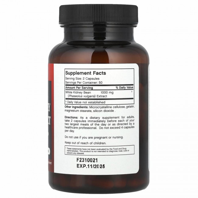 FutureBiotics, экстракт белой фасоли, 100 капсул FutureBiotics, экстракт белой фасоли, 100 капсул