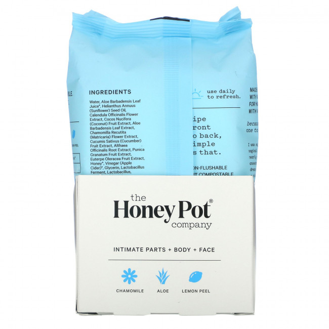 The Honey Pot Company, Салфетки для чувствительной кожи, 30 шт.