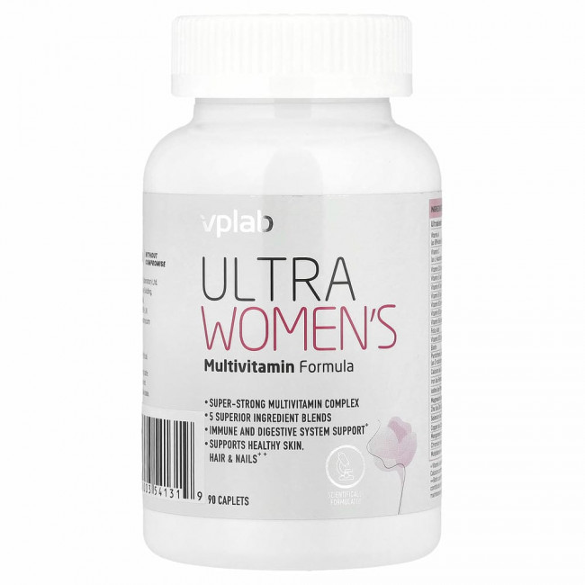 Vplab, Ultra Women’s, мультивитамины для женщин, 90 капсул