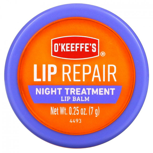 O'Keeffe's, Lip Repair, ночной уход, бальзам для губ, 7 г (0,25 унции)
