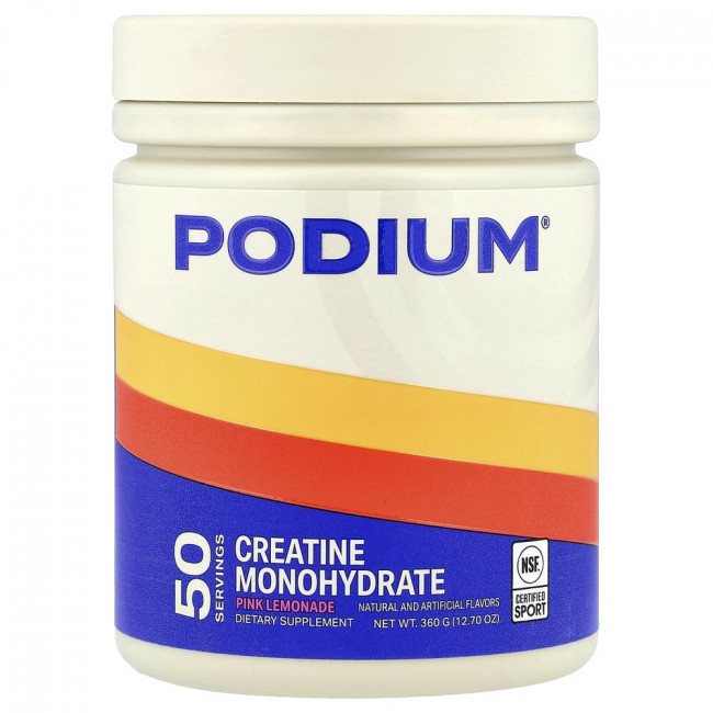 Podium Nutrition, креатин моногидрат, розовый лимонад, 360 г (12,7 унций)